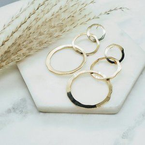 3/$20🍁Gold Triple Circle Statement Earrings